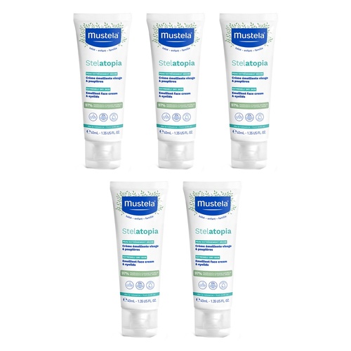 Mustela Stelatopia Emollient Face Cream 40mL Pack of 5