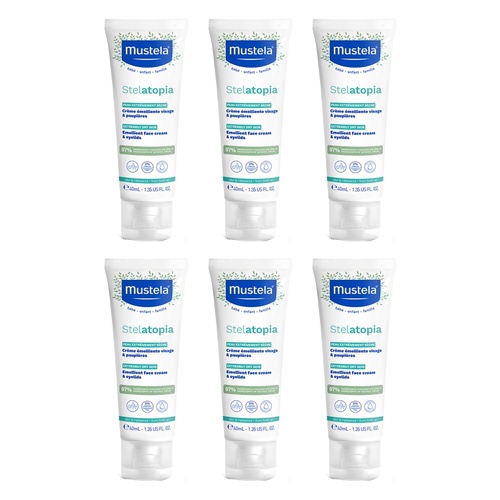 Mustela Stelatopia Emollient Face Cream 40mL Pack of 6