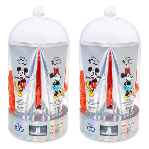 Disney 100 Year Celebration Mickey and Minnie Cloche Gift Set 3PC Pack of 2
