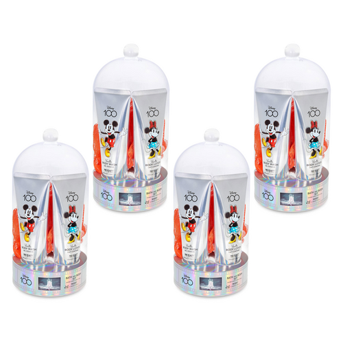 Disney 100 Year Celebration Mickey and Minnie Cloche Gift Set 3PC Pack of 4