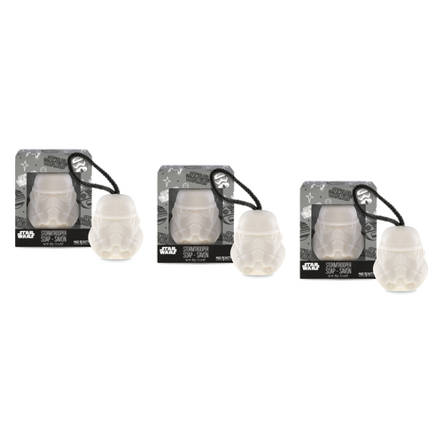 Disney Star Wars Stormtrooper Soap on a Rope 170g Novelty Bath Soap Pack of 3