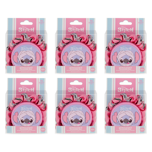 Disney Stitch Pamper Gel Face Mask and Scrunchie Gift Set 2PC Pack of 6