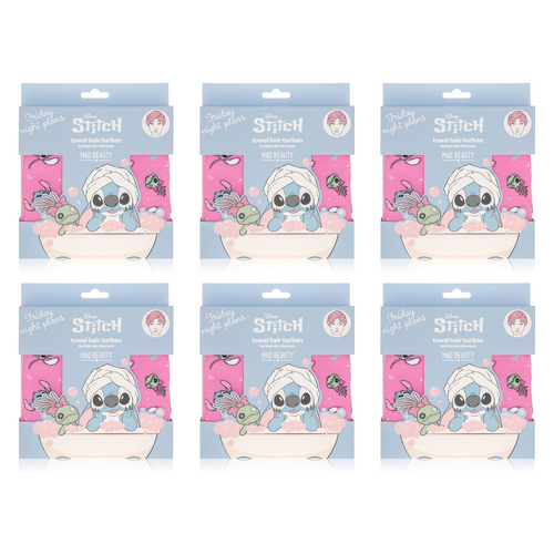 Disney Stitch Pamper Hair Turban Microfiber Towel Wrap Lilo and Stitch Pack of 6