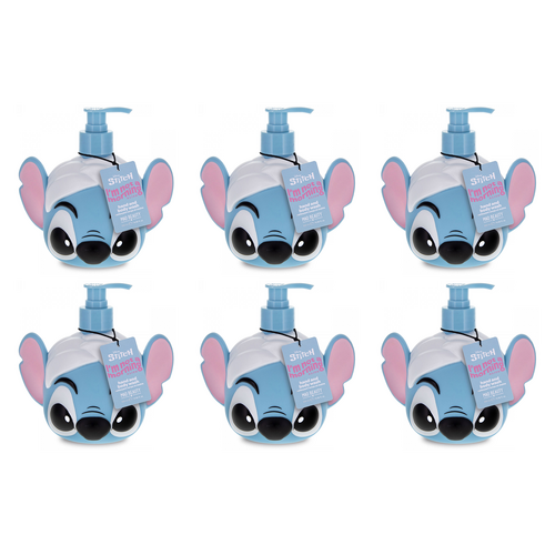 Disney Stitch Pamper Hand and Body Wash 500ml Novelty Pump Bottle Pack of 6