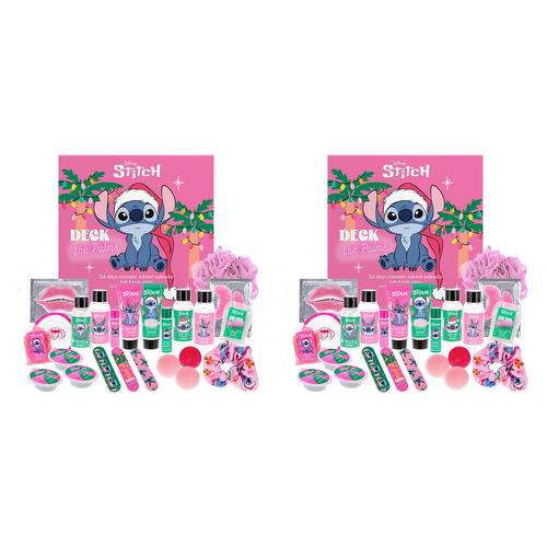 Disney Stitchmas 24 Day Bath and Body Advent Calendar 24PC Pack of 2