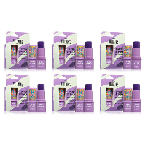 Disney Villains Maleficent Tinted Lip Balm 5g Mad Beauty Sleeping Pack of 6