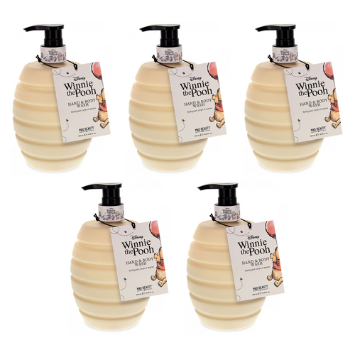 Disney Winnie the Pooh Hand and Body Wash 500ml Pump Pack of 5