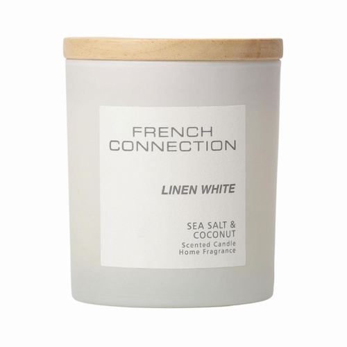 French Connection Pastel Range Candle Linen White 200g