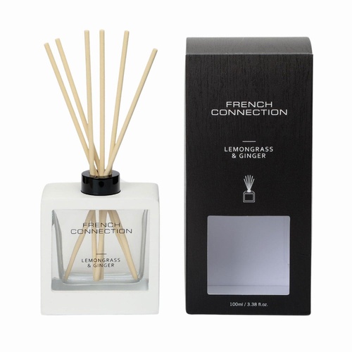 French Connection Wooden Range Reed Diffuser Lemongrass Ginger 100mL