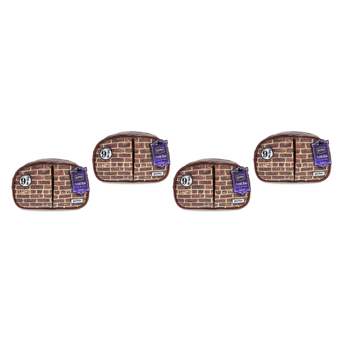 Warner Bros Harry Potter Cosmetic Bag Mad Beauty Platform 9 3/4 Wash Pack of 4