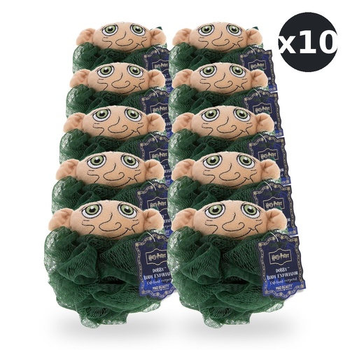 Warner Bros Harry Potter Dobby Body Exfoliator Mad Beauty Bath Pouf Pack of 10