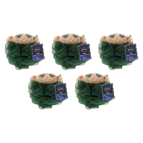 Warner Bros Harry Potter Dobby Body Exfoliator Mad Beauty Bath Pouf Pack of 5
