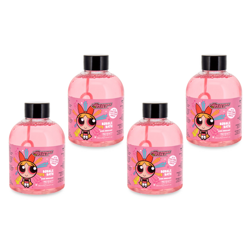 Warner Bros Powerpuff Girls Blossom Bubble Bath 250ml Kids Bath Pack of 4