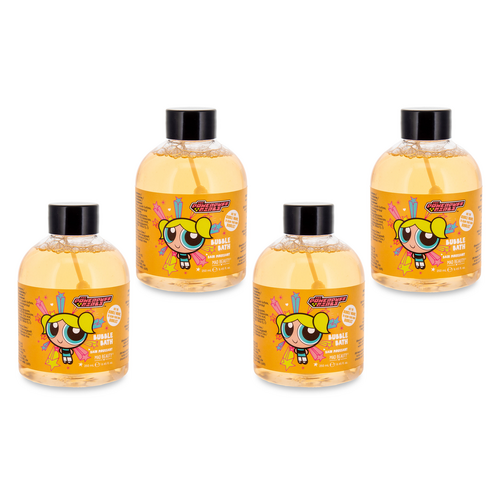 Warner Bros Powerpuff Girls Bubbles Bubble Bath 250ml Kids Bath Pack of 4