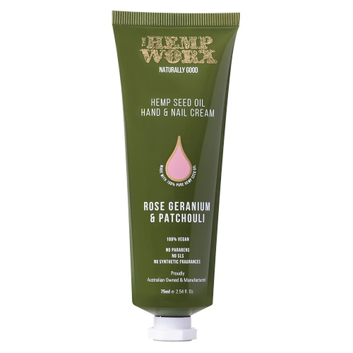 Hemp Worx Rose Geranium & Patchouli Hand Cream 75mL