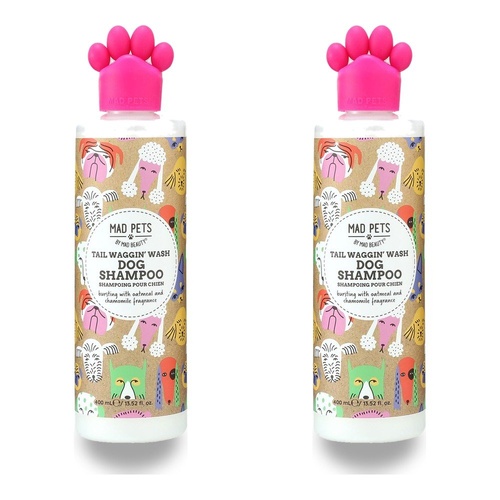 Mad Beauty Mad Pets Tail Waggin' Wash Dog Shampoo 400mL Pack of 2