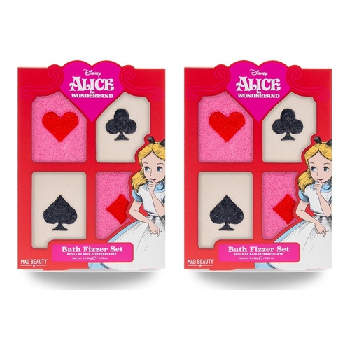 Disney Alice in Wonderland Bath Fizzer Set 4 x 80g Bundle of 2