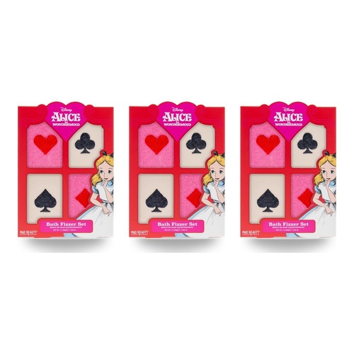 Disney Alice in Wonderland Bath Fizzer Set 4 x 80g Bundle of 3