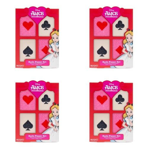 Disney Alice in Wonderland Bath Fizzer Set 4 x 80g Bundle of 4