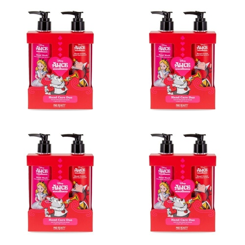 Disney Alice in Wonderland Hand Wash and Hand Cream Duo 2 x 230mL Bundle of 4