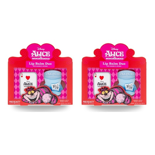 Disney Alice in Wonderland Lip Balm Duo Raspberry and Vanilla Bundle of 2