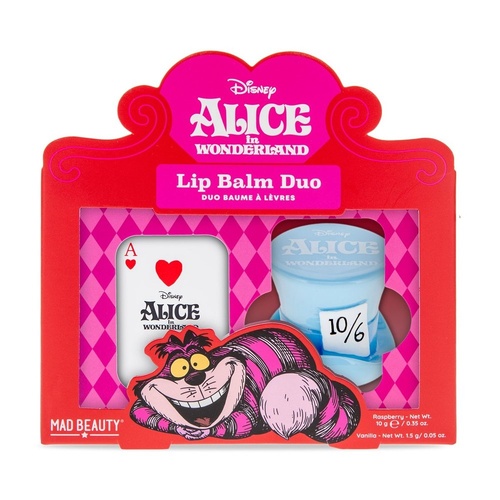 Disney Alice in Wonderland Lip Balm Duo Raspberry and Vanilla