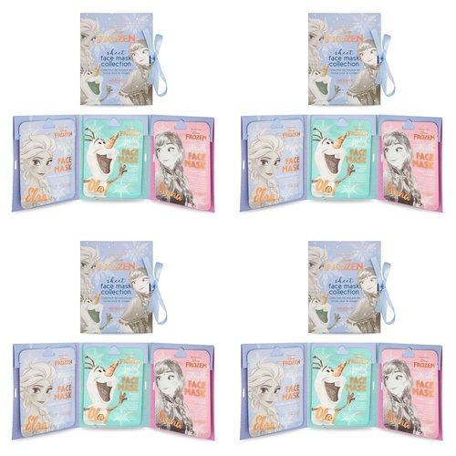 Disney Frozen Sheet Face Mask Collection 3 Pack Elsa Olaf Anna Bundle of 4