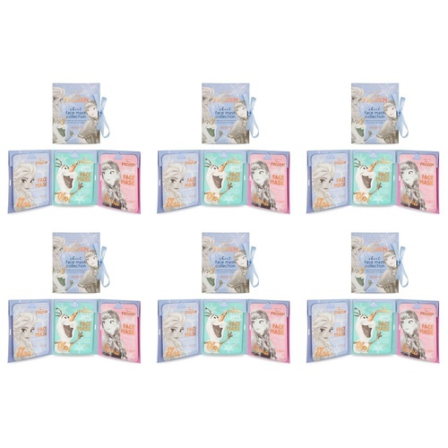 Disney Frozen Sheet Face Mask Collection 3 Pack Elsa Olaf Anna Bundle of 6