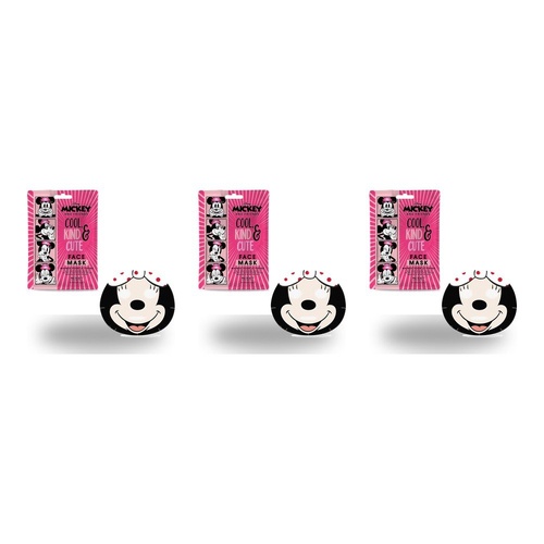 Disney Mickey and Friends Minnie Mouse Face Mask 25mL Counter Display of 12 Bundle of 3