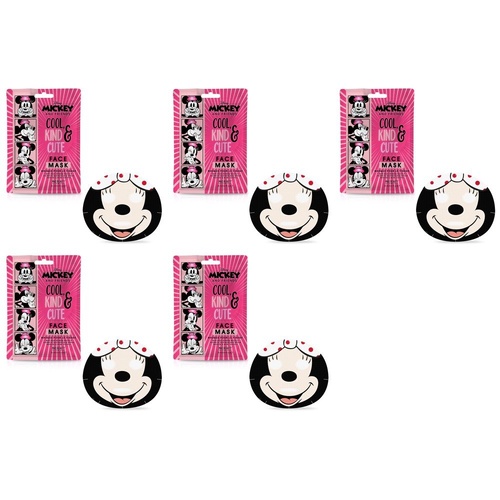 Disney Mickey and Friends Minnie Mouse Face Mask 25mL Counter Display of 12 Bundle of 5
