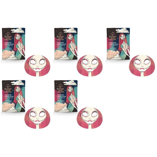 Disney The Nightmare Before Christmas Sally Sheet Face Mask Counter Display of 12 Bundle of 5