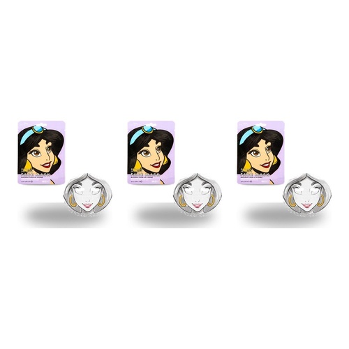 Disney Princess Jasmine Face Mask 25mL Counter Display of 12 Bundle of 3