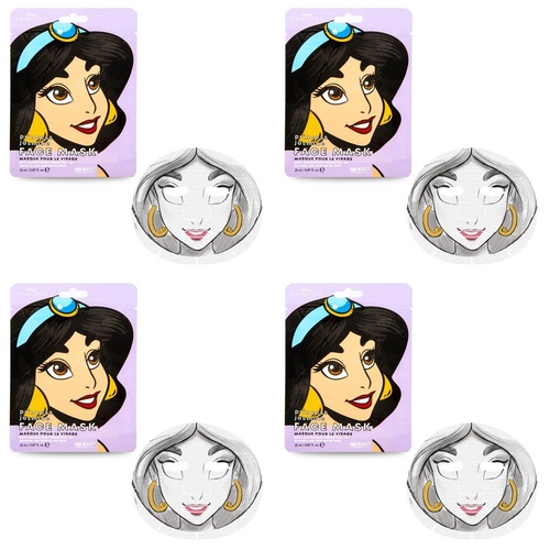 Disney Princess Jasmine Face Mask 25mL Counter Display of 12 Bundle of 4