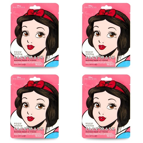 Disney Princess Snow White Face Mask 25mL Counter Display of 12 Bundle of 4