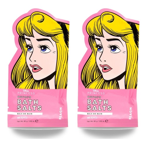 Disney Princess Aurora Bath Salts Peach 80g Pack of 2