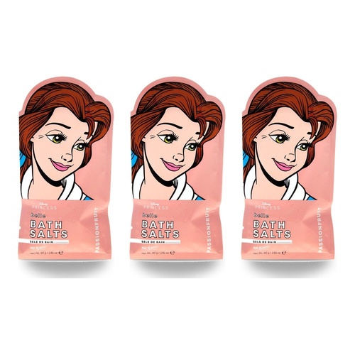 Disney Princess Belle Bath Salts Passionfruit 80g Pack of 3