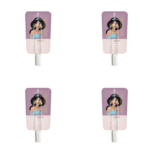 Disney Princess Jasmine Lip Balm Coconut 10mL Pack of 4