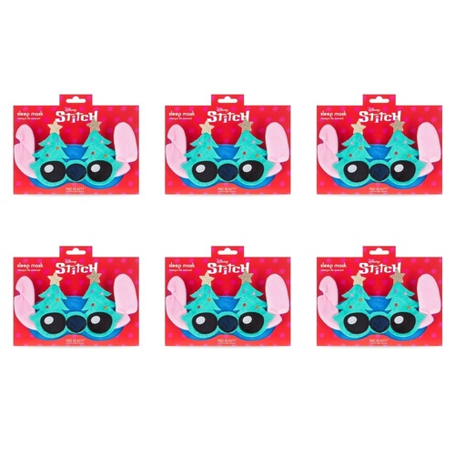Disney Stitch at Christmas Plush Sleep Mask with Christmas Trees Pack of 6