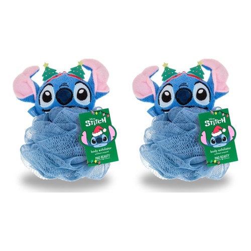 Disney Stitch Stitch-mas Body Exfoliator Puff with Christmas Tree Headband Pack of 2