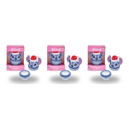 Disney Stitch Stitch-mas Santa Hat Lip Balm Pot 5g Pack of 3