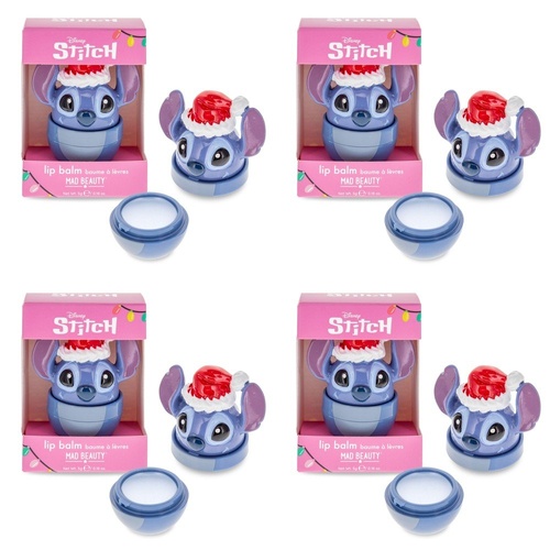 Disney Stitch Stitch-mas Santa Hat Lip Balm Pot 5g Pack of 4