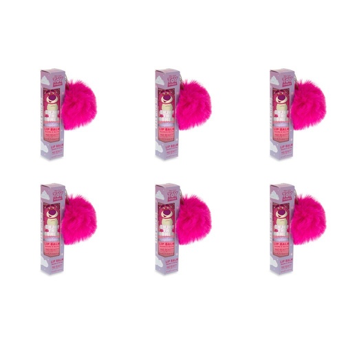 Disney Pixar Toy Story Lotso Raspberry Lip Balm 20mL with Pom Pom Charm Pack of 6