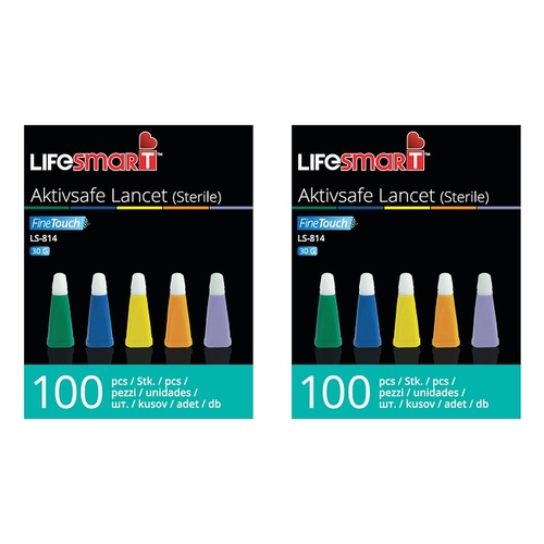 LifeSmart Aktisafe Safety Lancet 100 Pack Bundle of 2