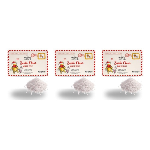 Disney Winnie the Pooh Letter to Santa Crackling Bath Salts 4 x 25g Pack of 3