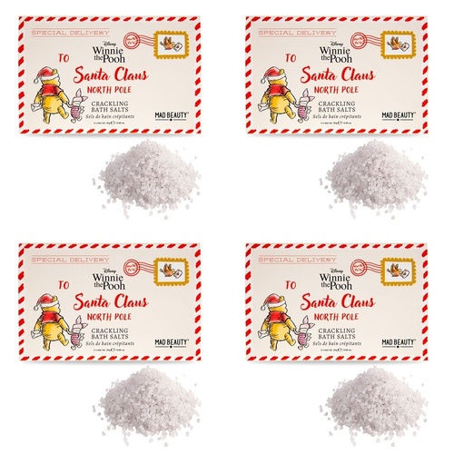 Disney Winnie the Pooh Letter to Santa Crackling Bath Salts 4 x 25g Pack of 4