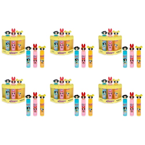 Warner Bros The Powerpuff Girls Lip Balm Trio 3 x 4g Bundle of 6