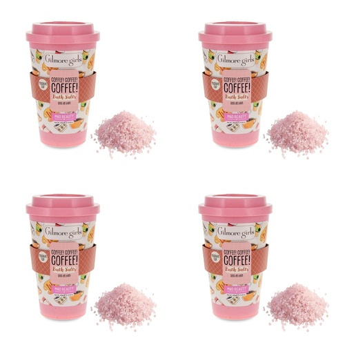 Warner Bros Gilmore Girls Coffee! Coffee! Coffee! Bath Salts 400g in Reusable Cup Pack of 4