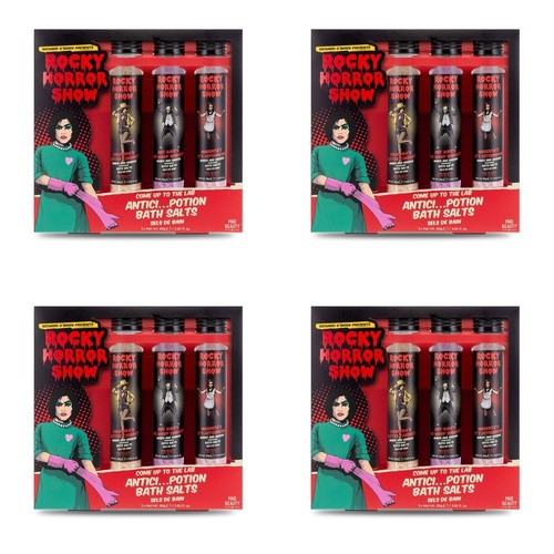 Mad Beauty Rocky Horror Show Bath Salts Trio 3 x 80g Amber and Ginseng Bundle of 4