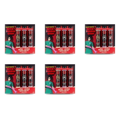 Mad Beauty Rocky Horror Show Bath Salts Trio 3 x 80g Amber and Ginseng Bundle of 5