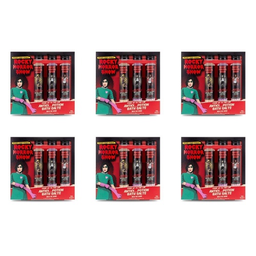 Mad Beauty Rocky Horror Show Bath Salts Trio 3 x 80g Amber and Ginseng Bundle of 6